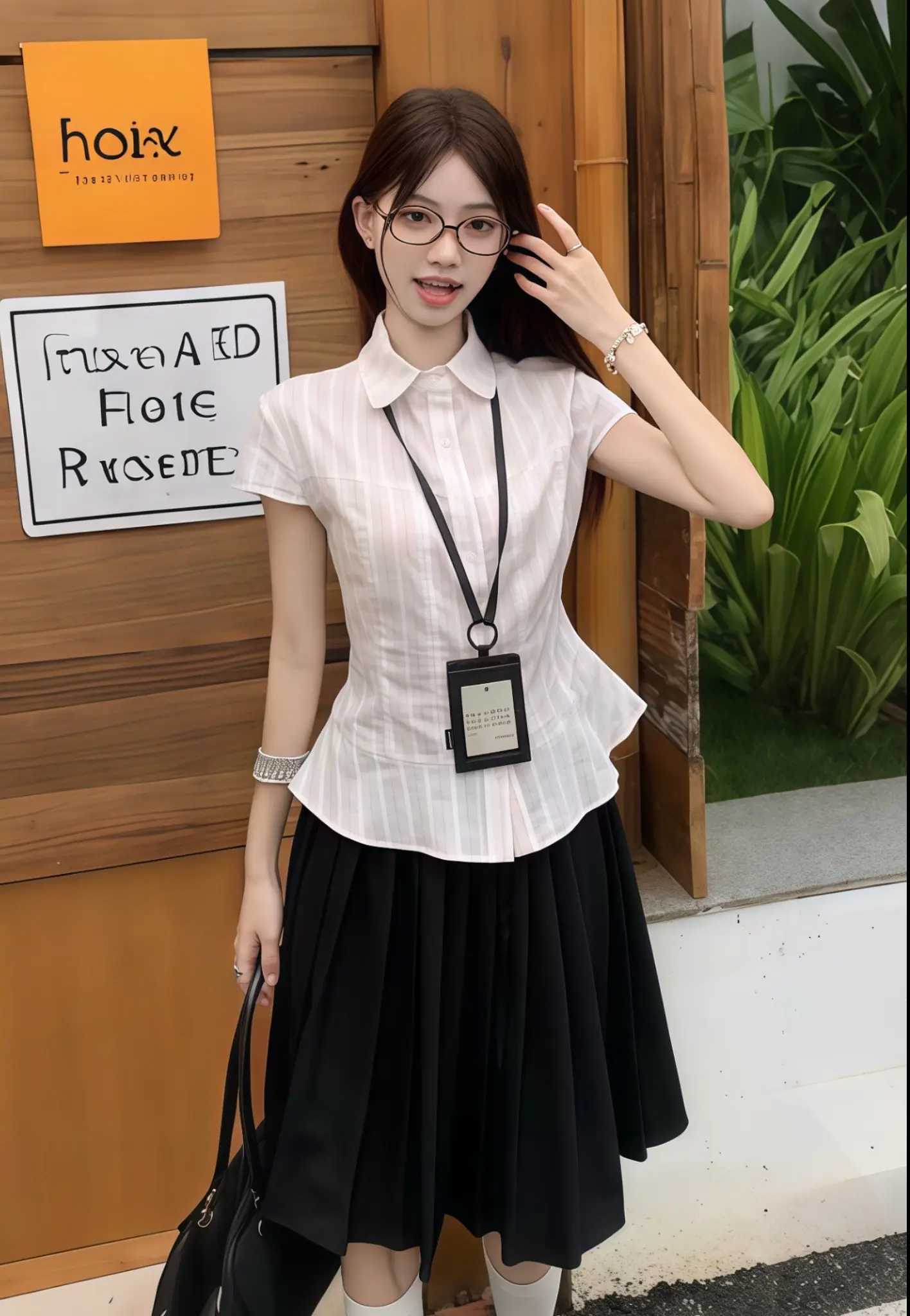 韩系氛围感拉满✨这对穿搭CP锁死！韩系天花板穿搭组合登场！修身翻领短袖...