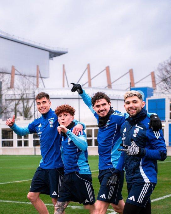 阿根廷球迷俱乐部 安塞尔米诺在斯特拉斯堡的首次训练课，和巴尔科、帕尼切利一起🇦