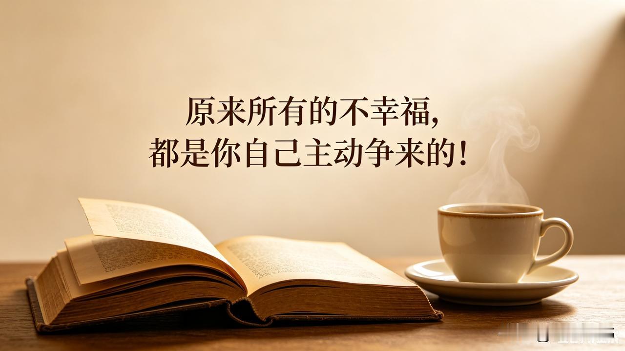 原来所有的不幸福，都是你自己主动争来的！

我们之所以感觉不幸福，是因为我们活在