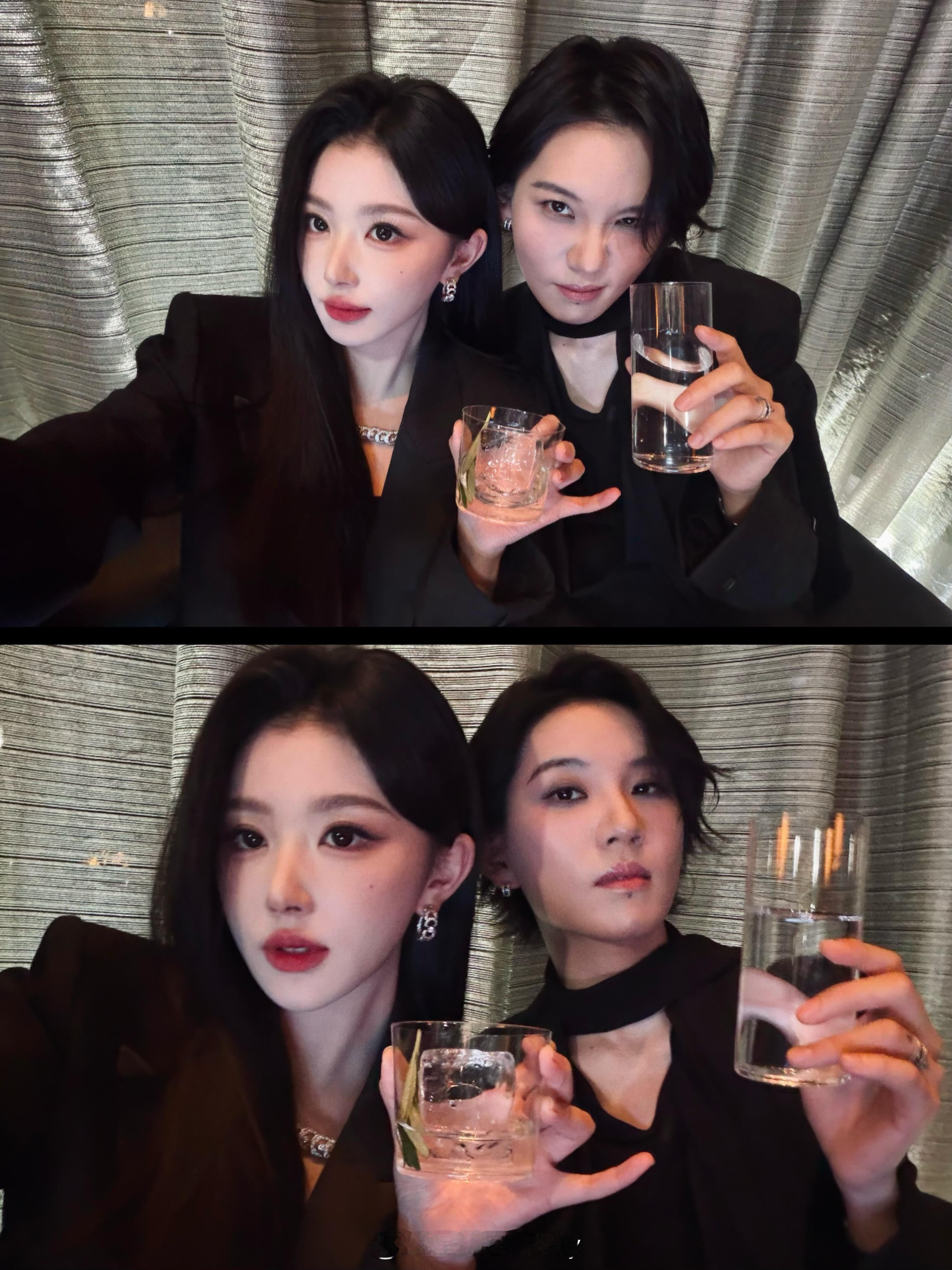 陆柯燃晒了和孔雪儿合照～一甜一酷
