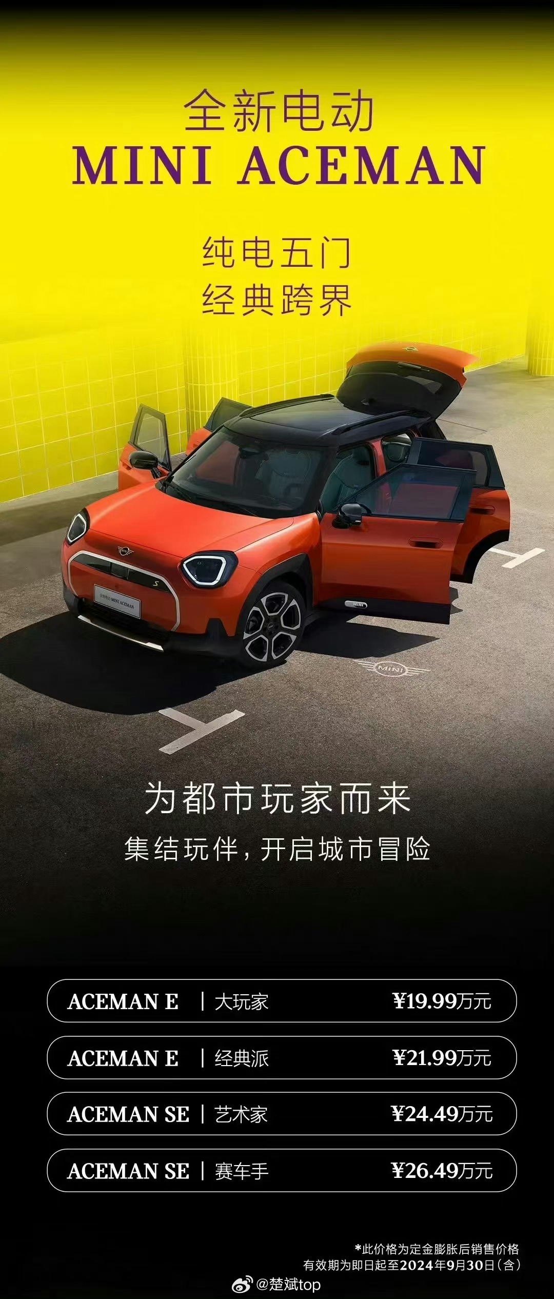 五门电动MINI来了含定金膨胀权益后售价19.99-26.49万元东北电吹的业务