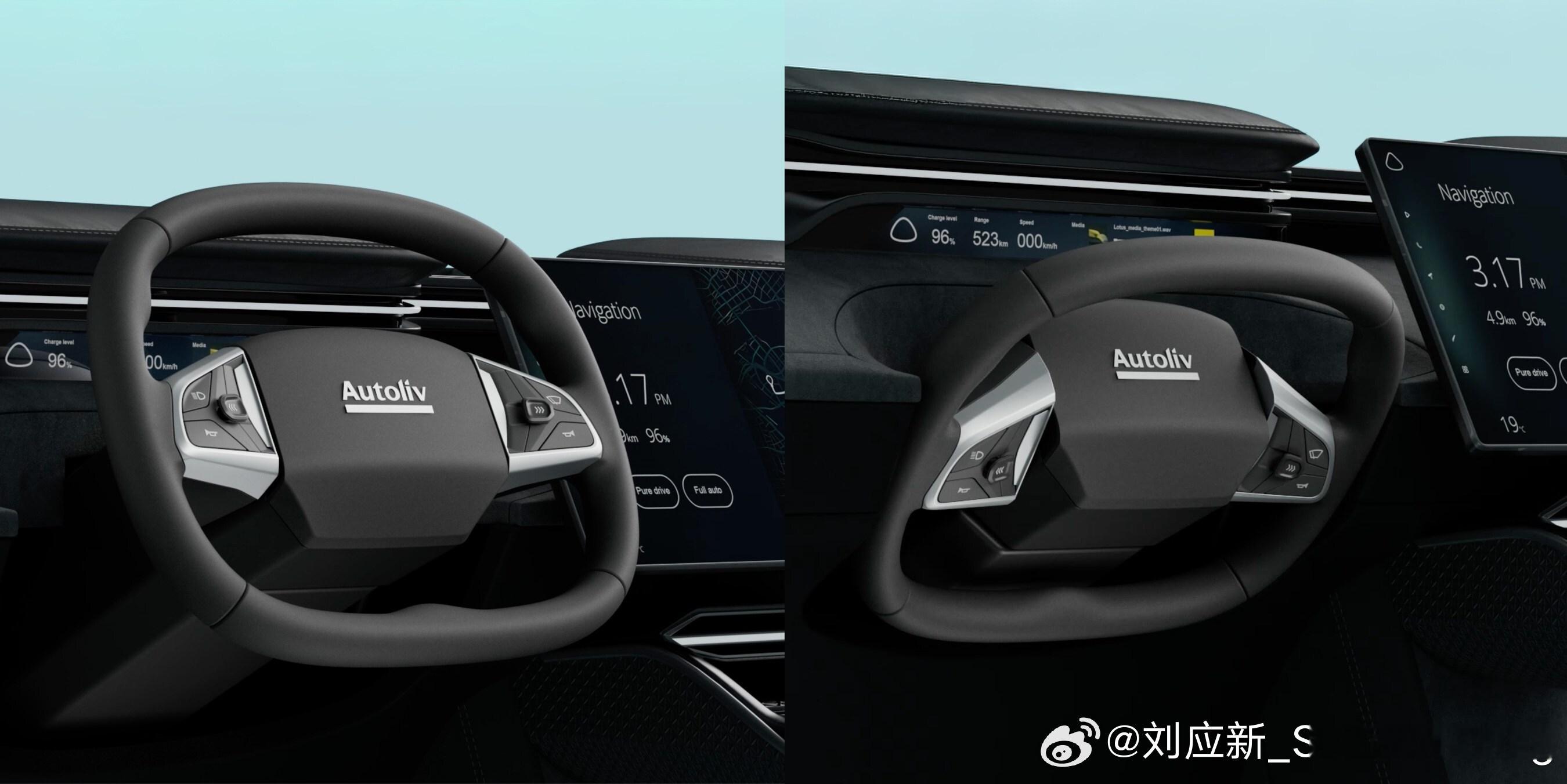 全球首款可折叠方向盘，看上去太酷了。既可用于传统的人工驾驶控制，又可在自动驾驶运