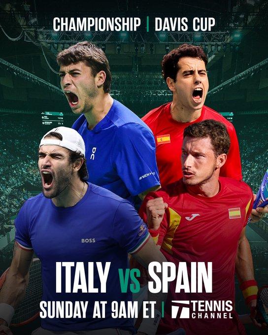 西班牙和意大利会师戴维斯杯决赛
尽管兹维列夫76,76击败穆纳尔，
但是德国仍然