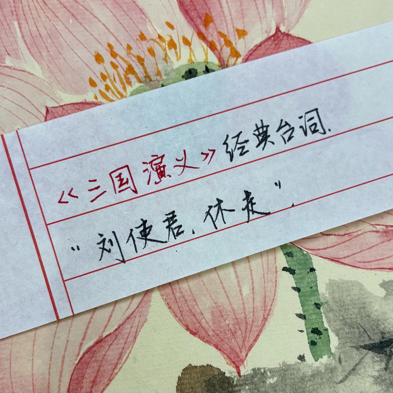 手写硬笔 三国演义经典语录 手写文字
