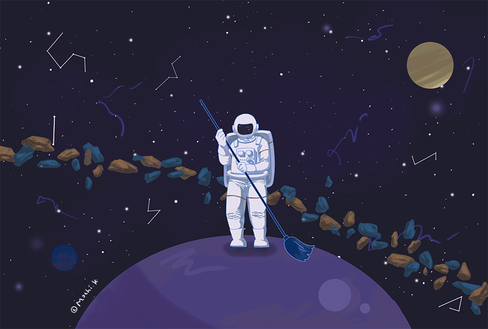 “向前看吧，未来还有星月可以寄望，还有宇宙浪漫不止。 ”
