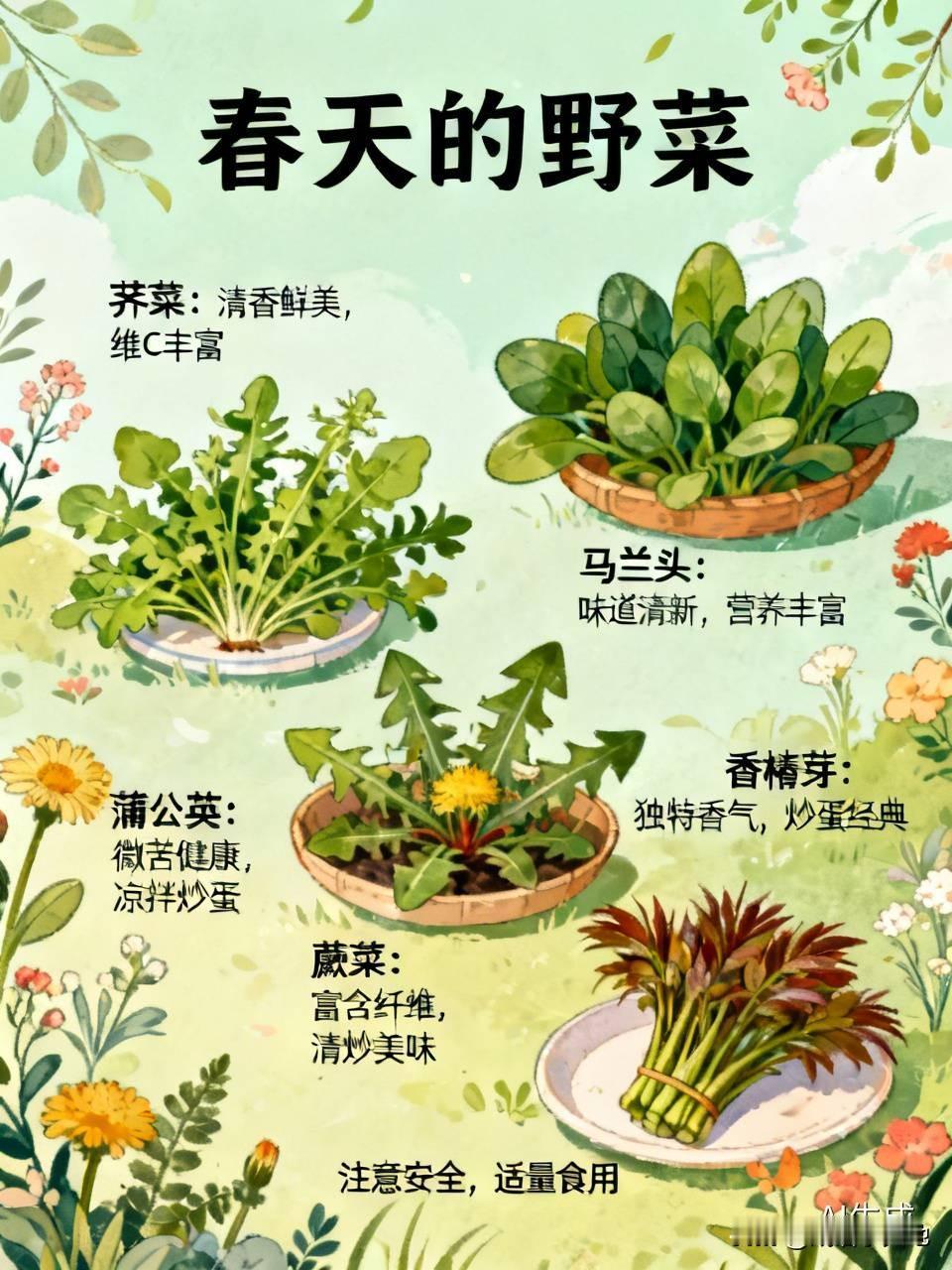 在春天,你吃过什么野菜? 春天一到
野菜成餐桌宠儿
荠菜必有名
清香鲜美
包饺子