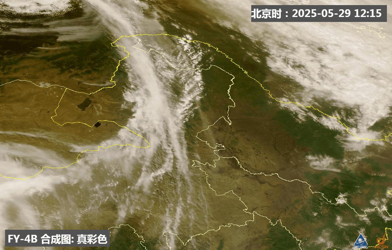 【对流】今天下午冷锋过境内蒙古东北部，因为冷空气到来前，基础温度高，引发了对流。