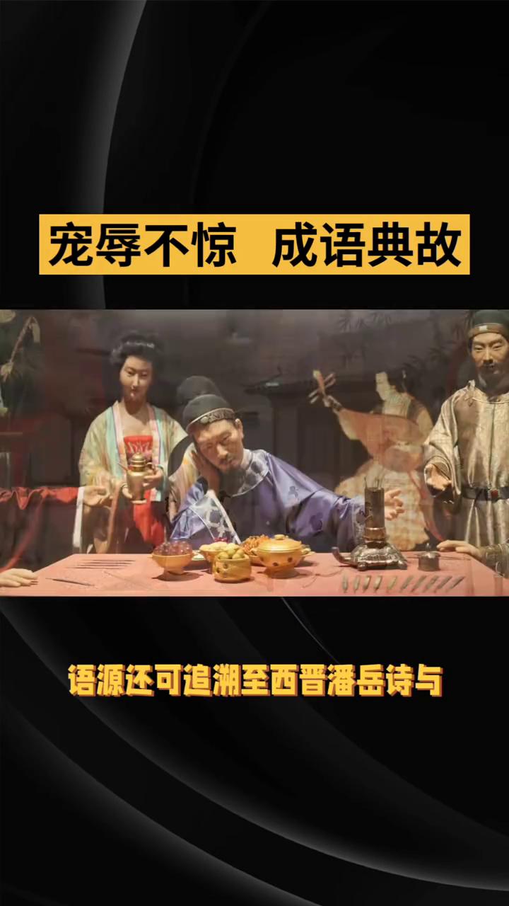宠辱不惊的核心典故出自新唐书卢成庆传，语言还可追溯至西晋潘越诗与世说新语，具体如