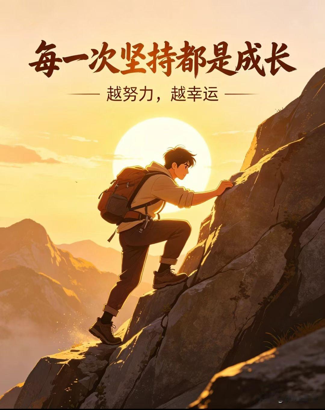 别怕眼前的山高路远，
我们只管一步一步往上走。
生活里的坎儿、心里的疲惫、
撑不