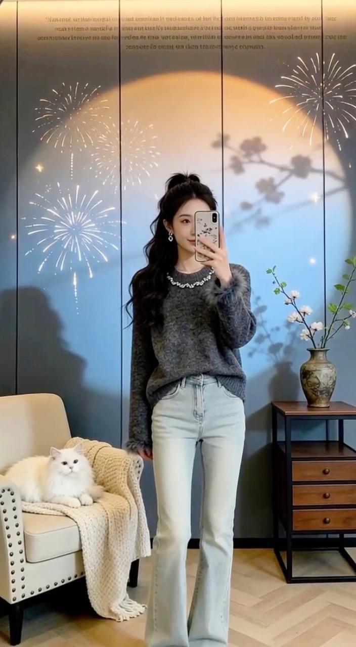 百搭宽松针织衫休闲百搭洋气减龄谁穿谁好看