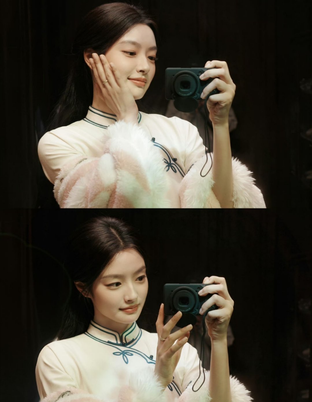 平君拿着相机，怎么有种割裂感哈哈哈哈哈哈！徐若晗真真漂亮