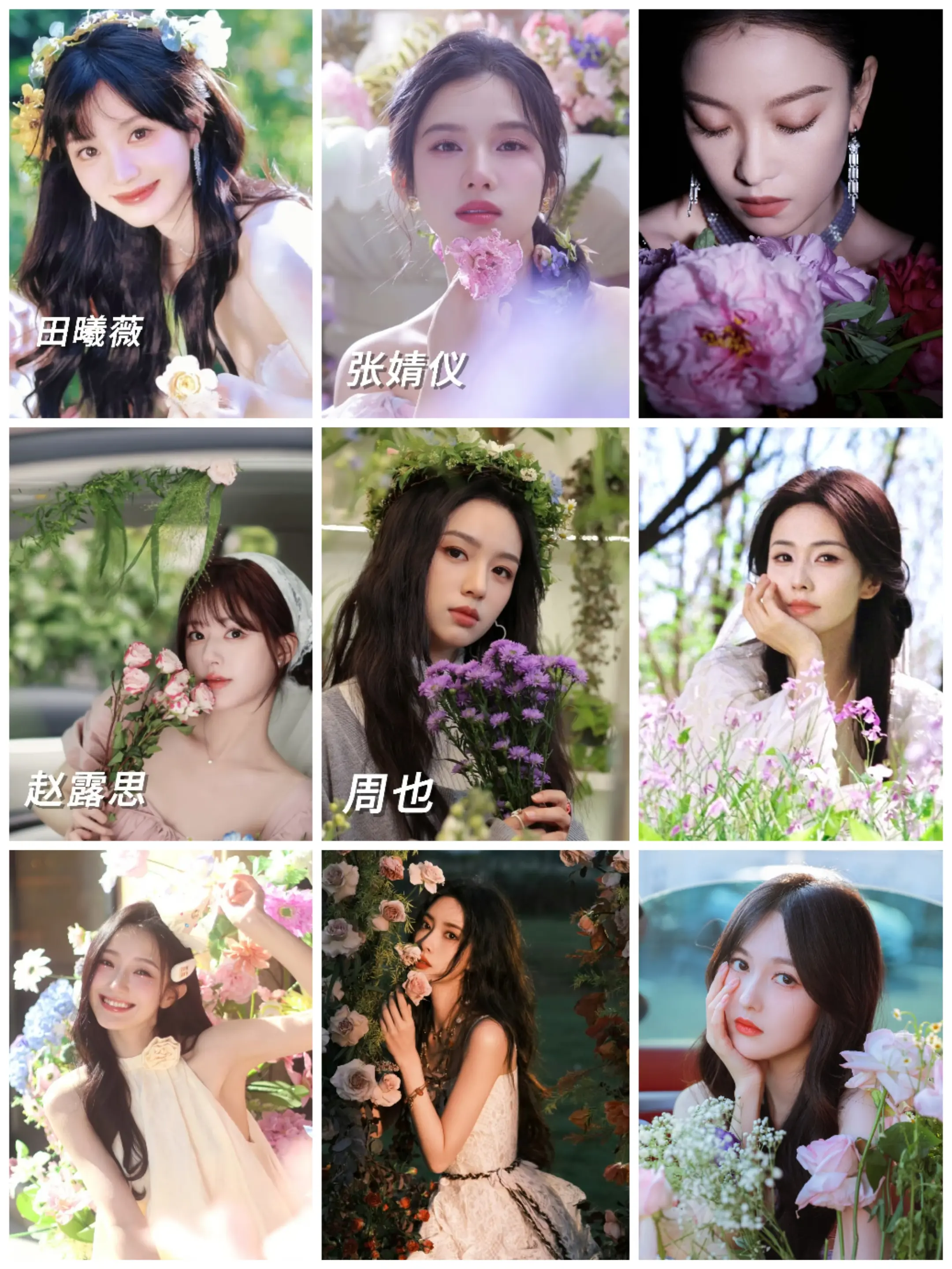 花~明媚盛夏。田曦薇/张婧仪/倪妮/赵露思/周也/白鹿/肖燕/孟子义/陆婷玉
