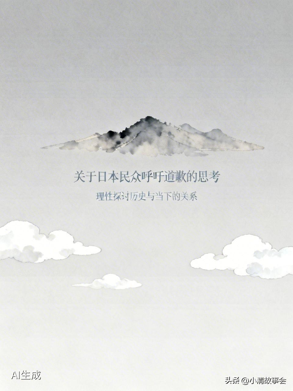 日本民众呼吁向中国道歉，这事儿挺值得玩味。从历史角度看，日本侵华战争给中国带来了