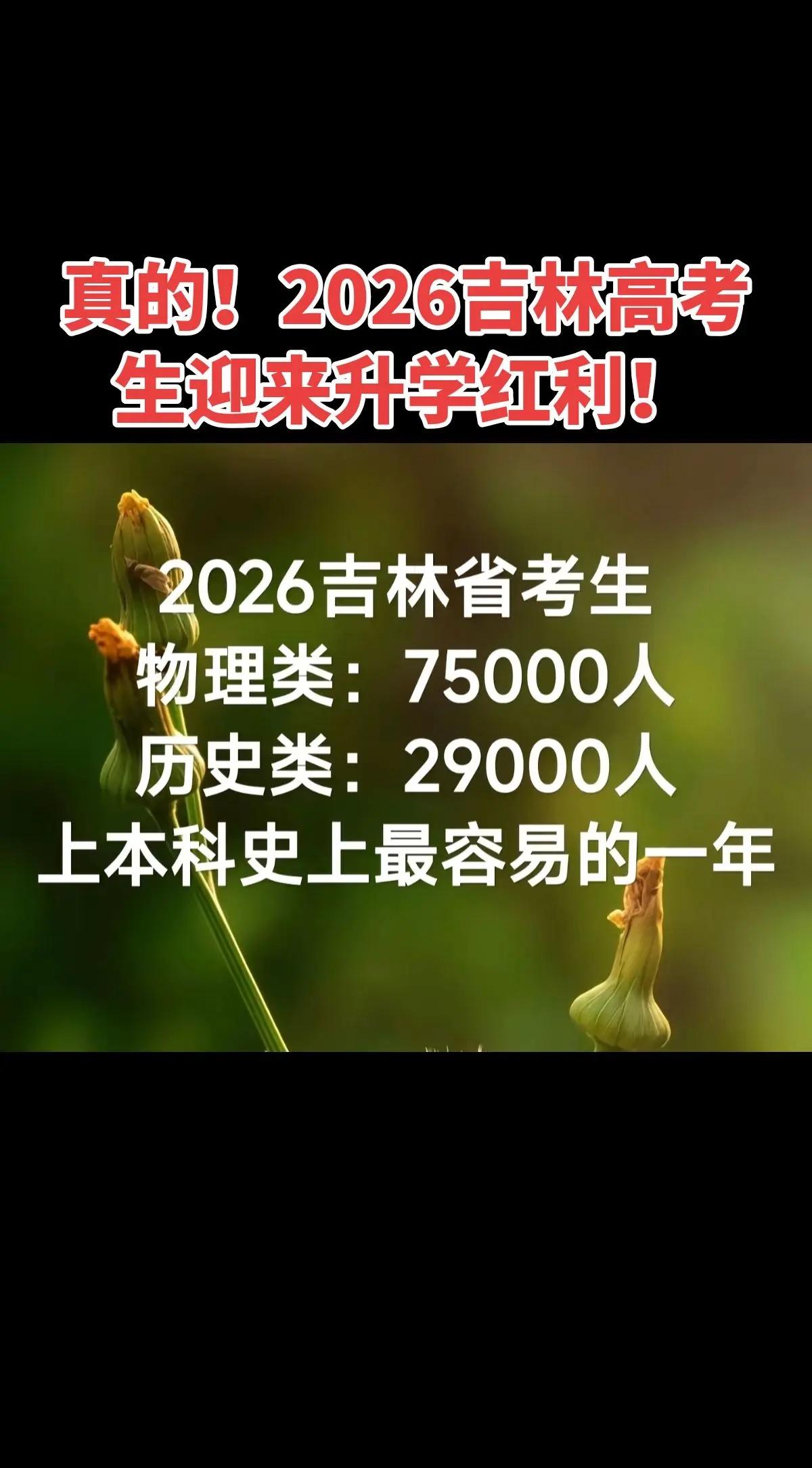 99%的人都不知道的真相：2026吉林高考生迎来升学红利，本科上岸难度大幅走低 