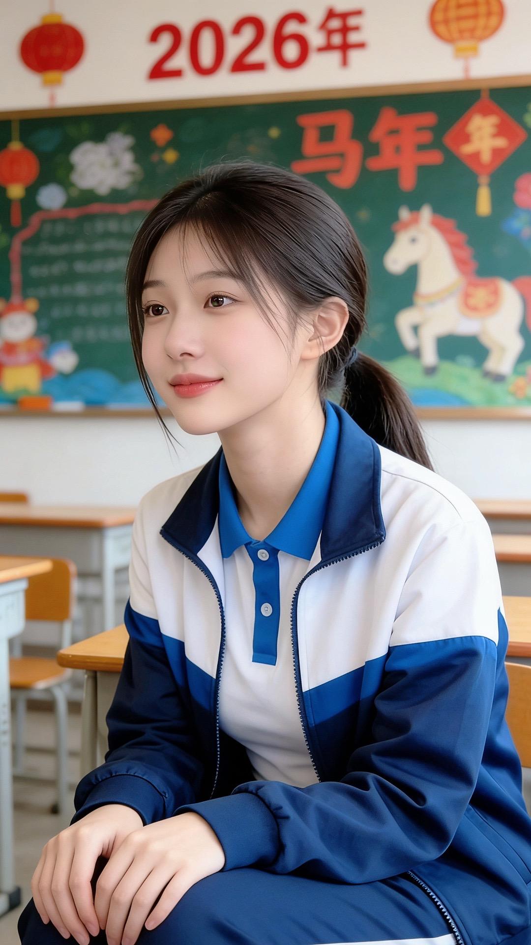 学生 马年新年快乐 女大学生 甜妹