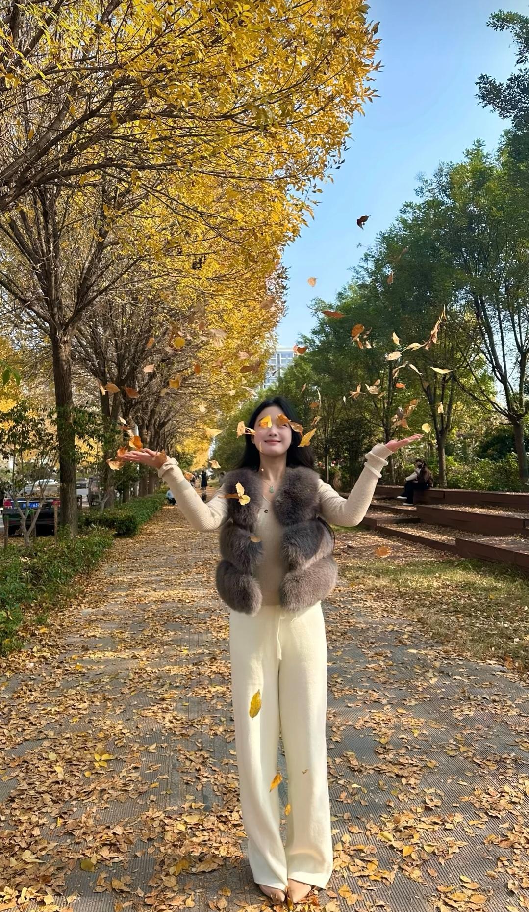 秋日漫步，落叶纷飞，享受大自然的馈赠。🍂🍂🍂