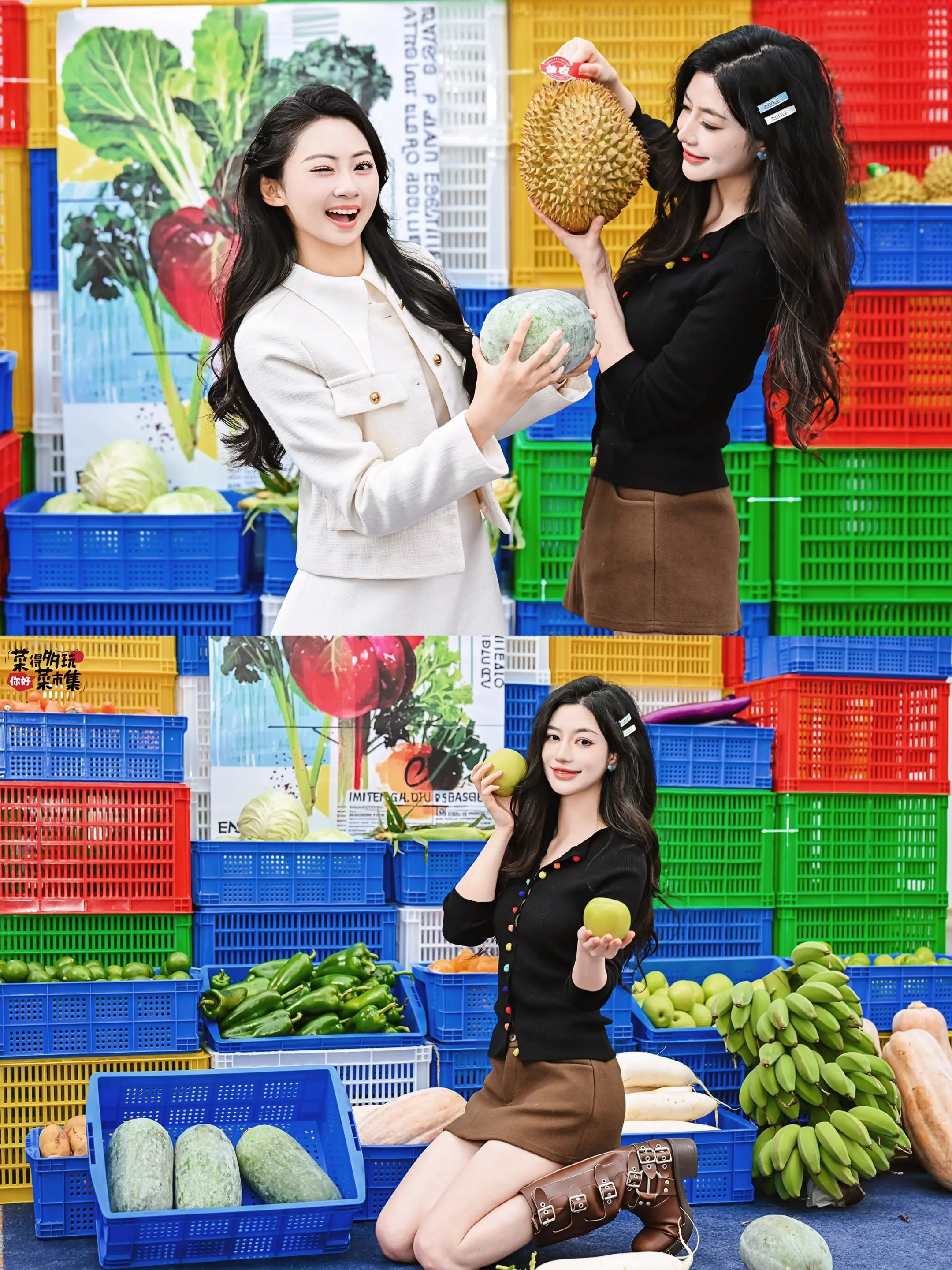 去了毛茸茸的菜市集玩🫑。