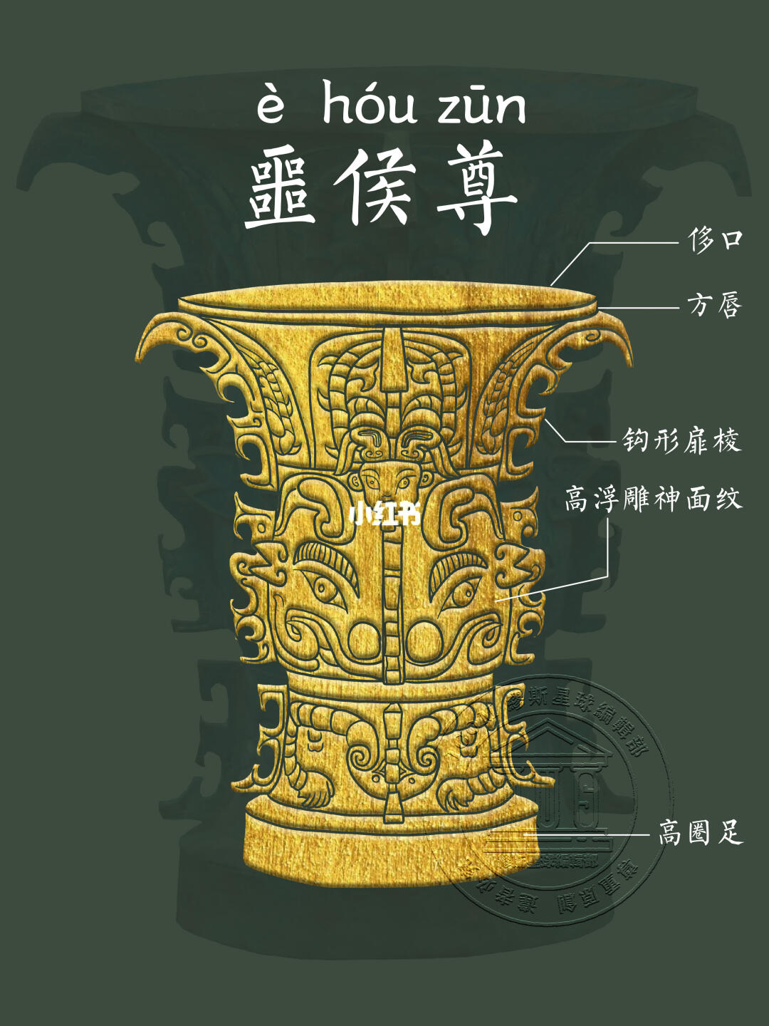 【噩侯神面纹尊】来自青铜时代的蓝色幽灵！