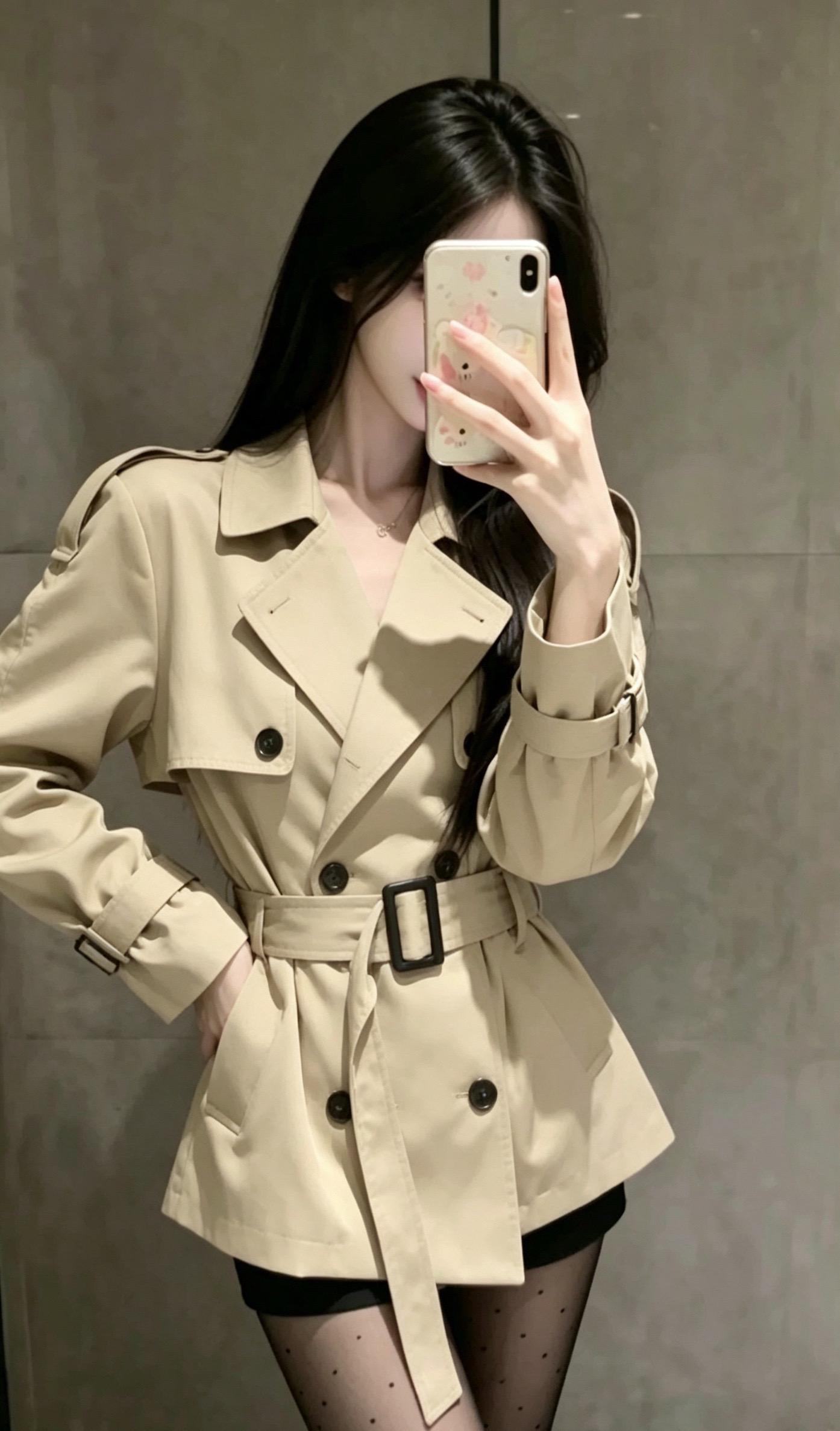 姐系穿搭法则 ootd女生穿搭御姐 秋季穿搭 短款风衣 ootd穿搭高智感穿搭
