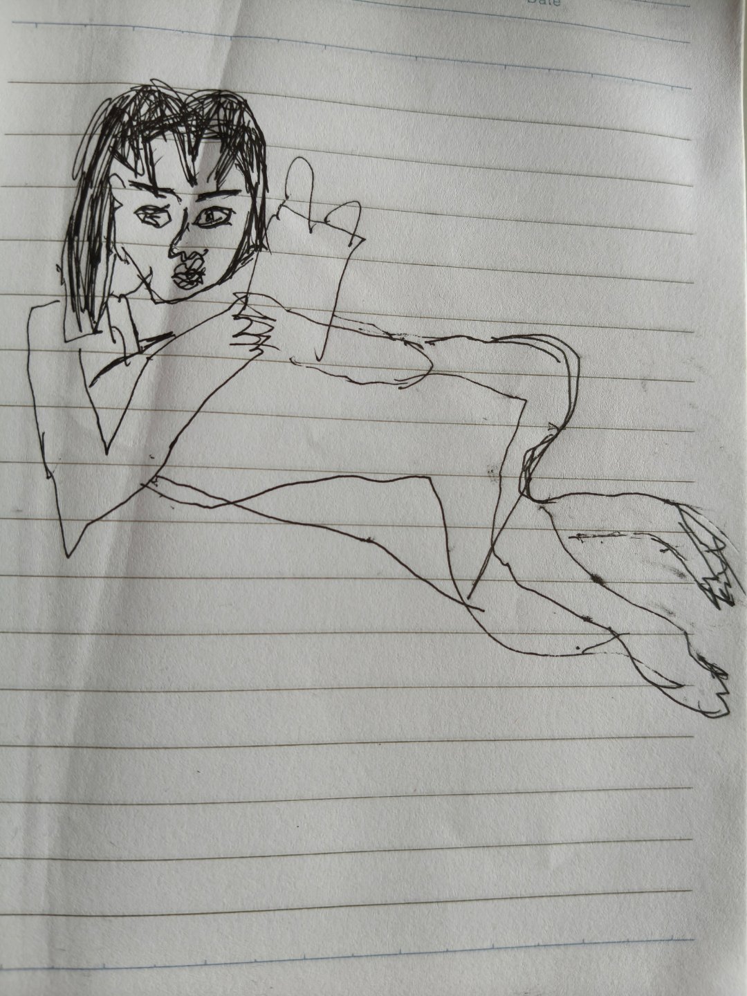 不知道哪个小朋友画的，别说还挺传神[哈哈][哈哈][哈哈][哈哈] ​​​