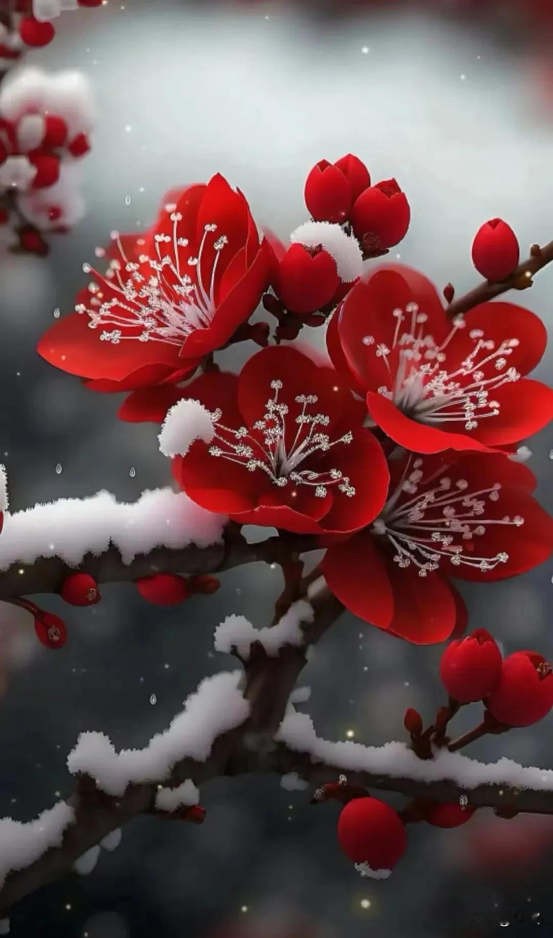 上联:一宿闻梅词砌院
下联:三更听雪句敲窗
横批:梅雪争香