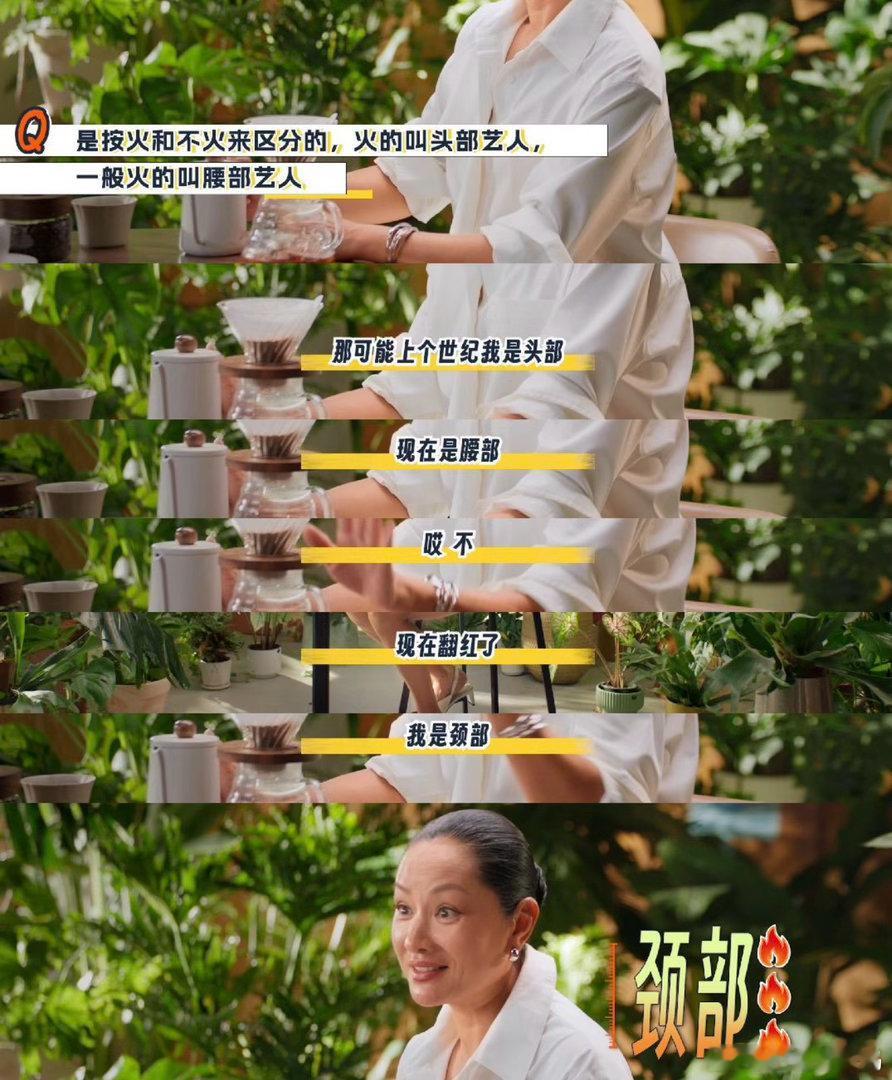 近段时间，瞿颖接受媒体采访的时候表示自己是颈部艺人，其实她的这个自我定位还是挺有