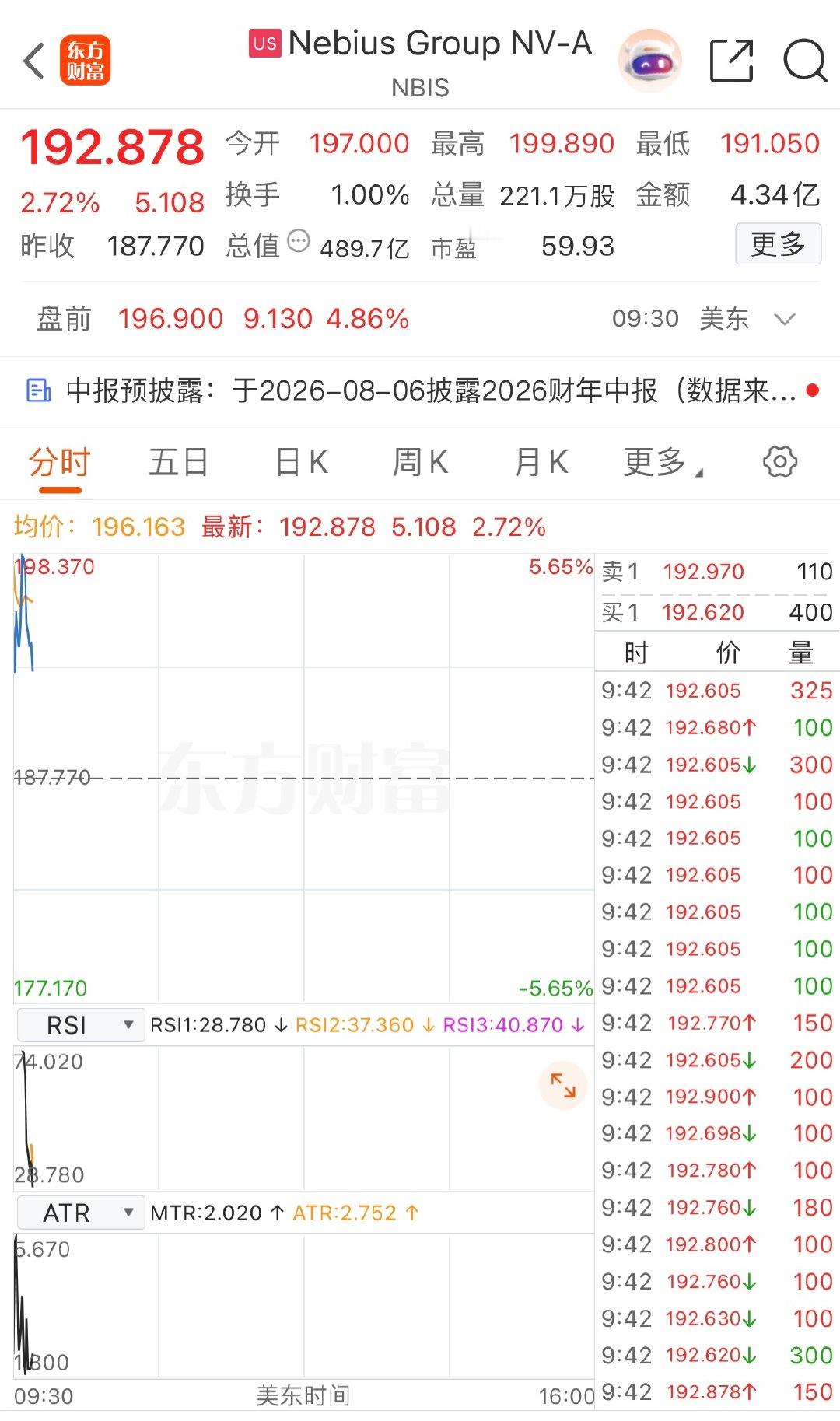 【苹果股价涨1.2%续刷记录新高，美股云计算服务商走高】7月27日，美股三大指数