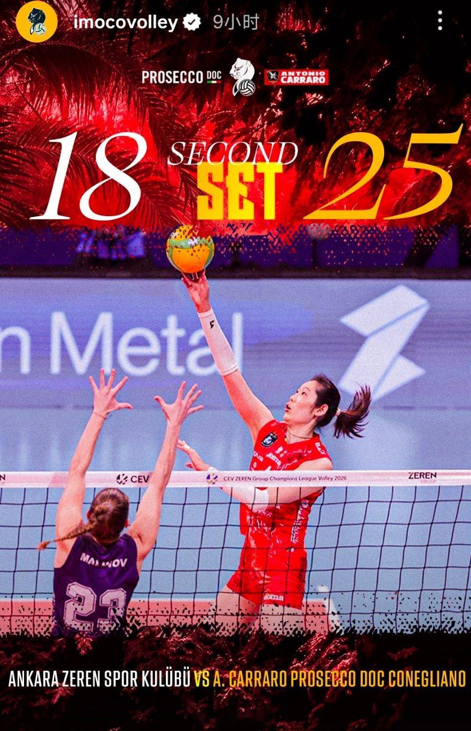 朱婷 科内3-0泽仁，三张战报均有美美的婷朱婷留洋第七季