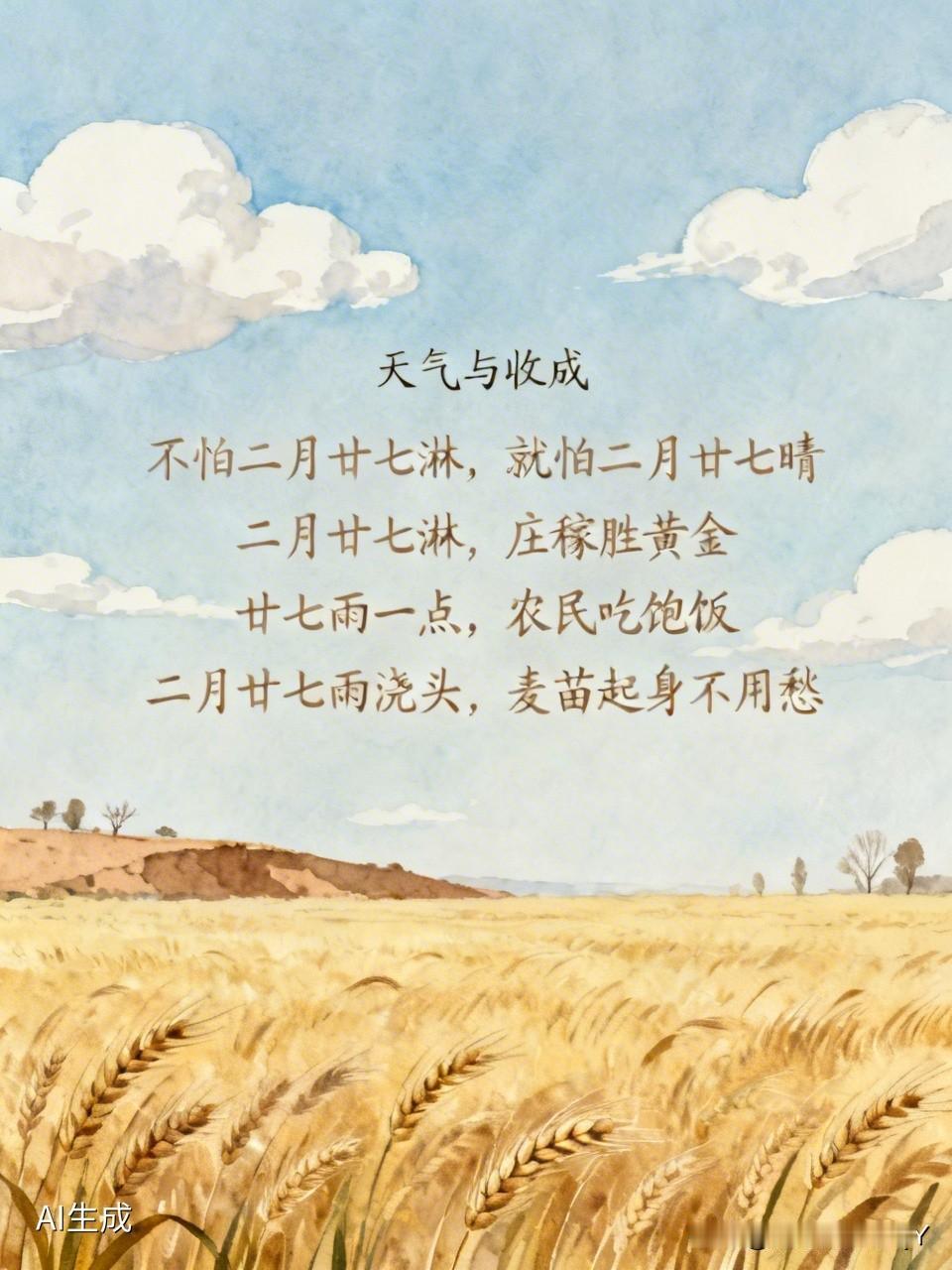 农历二月二十七民间俗语有
 天气与收成（最经典）
- 二十七一日晴，寡妇也发愁