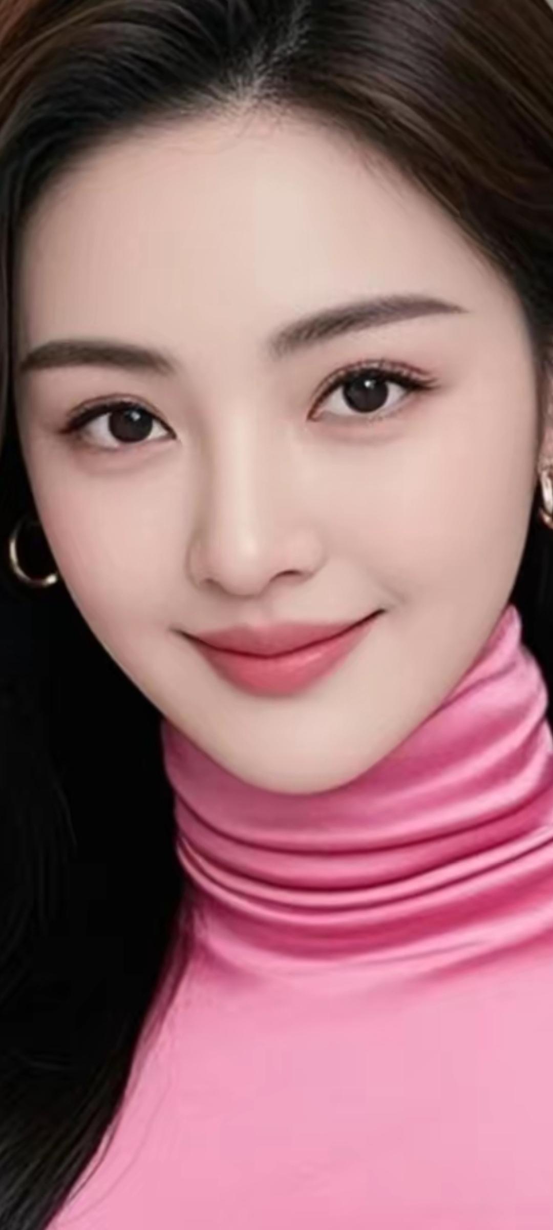 温柔甜美的粉色高领衫，尽显优雅气质！💕