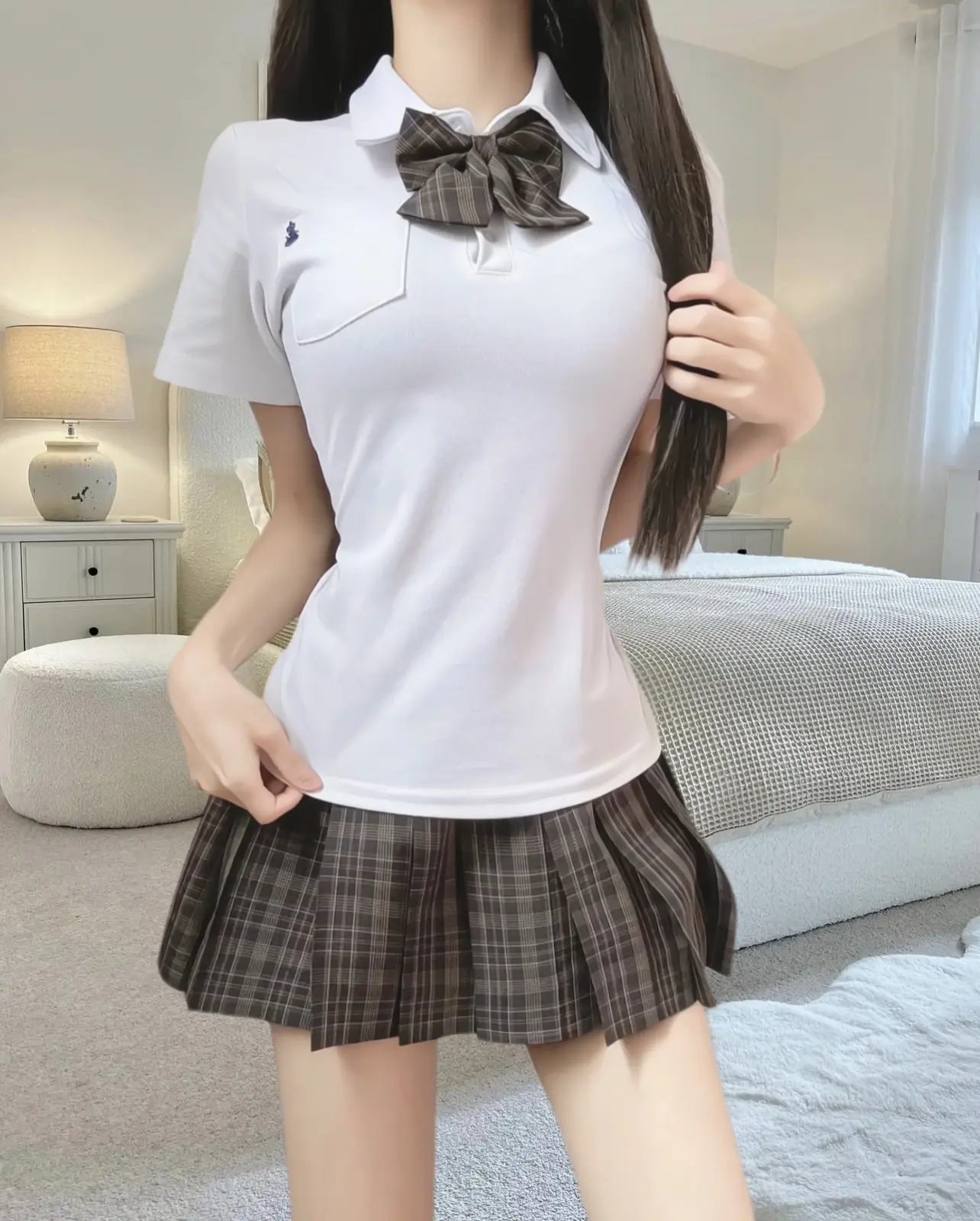 ootd穿搭 女大学生 学院风 jk