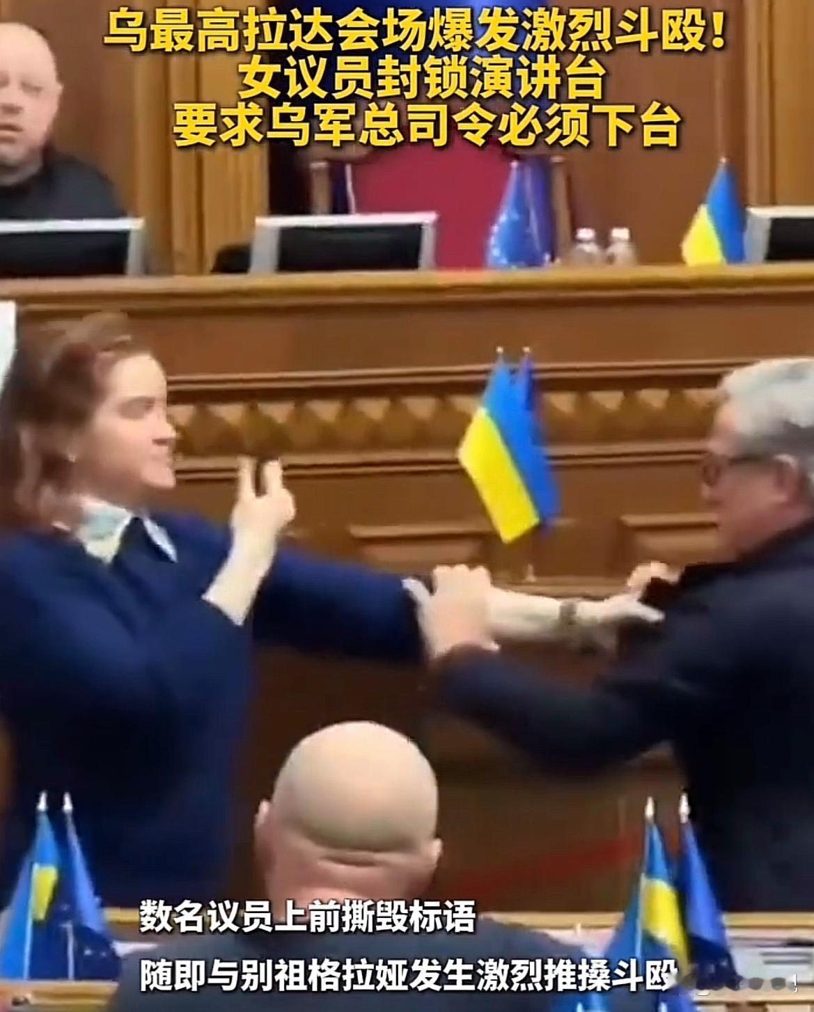 12月17日，乌克兰最高拉达（议会）秒变“菜市场”！女议员玛丽亚娜·别祖格拉娅扛