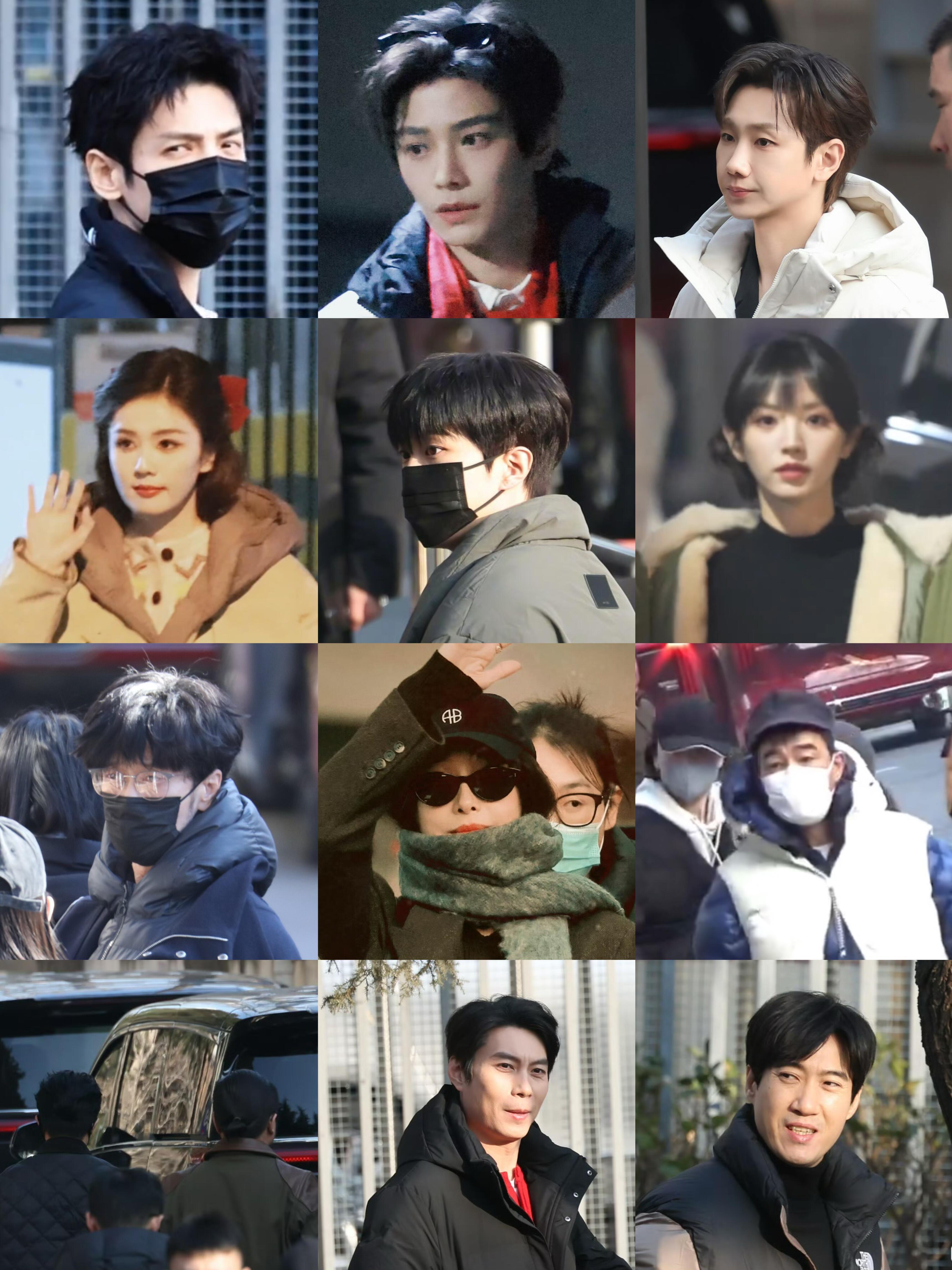 出席春晚第三次联排的明星周深、刘宇宁、李现、白鹿、李昀锐、罗云熙、刘浩存、宋威龙