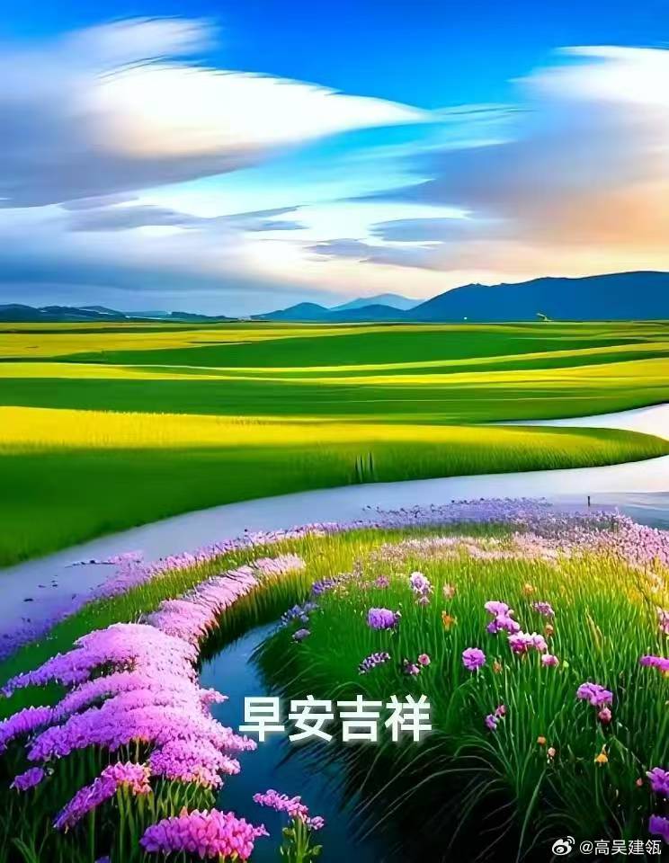 每天摸鱼打卡秋高气爽晨风凉，云淡天高雁启航，漫赏人间秋色好，平安喜乐岁月长。一夜