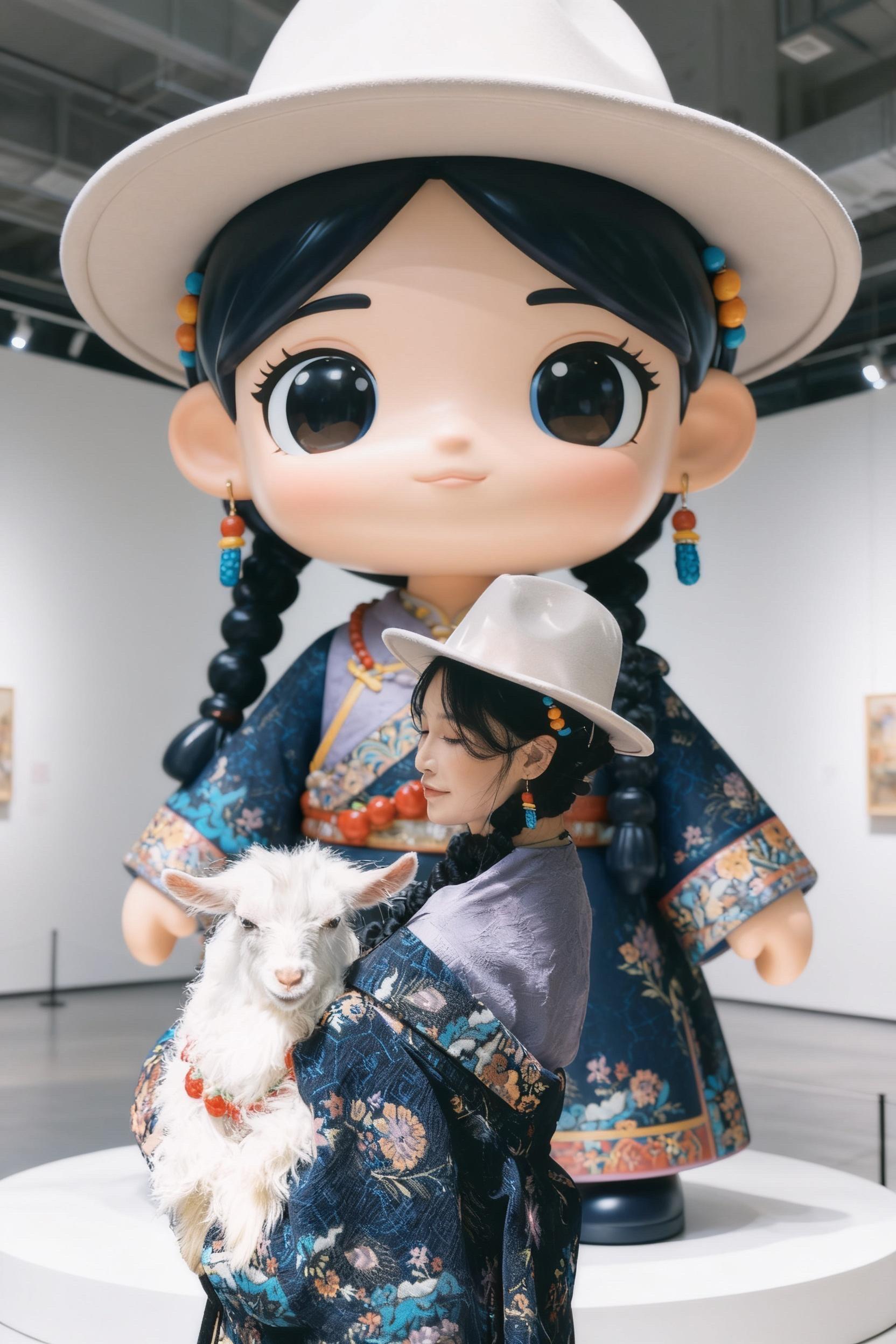 晒出我的巨型手办同框照