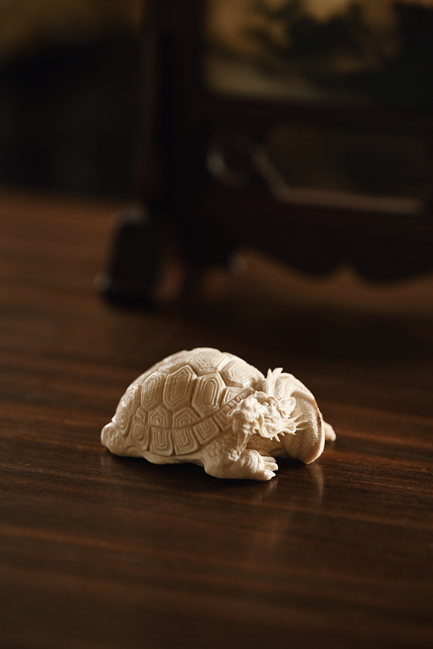 猛犸 | 龙龟手工雕刻，龙龟凸额方口，双目有神，四肢沉稳，背甲宽厚，威风凛凛，雕