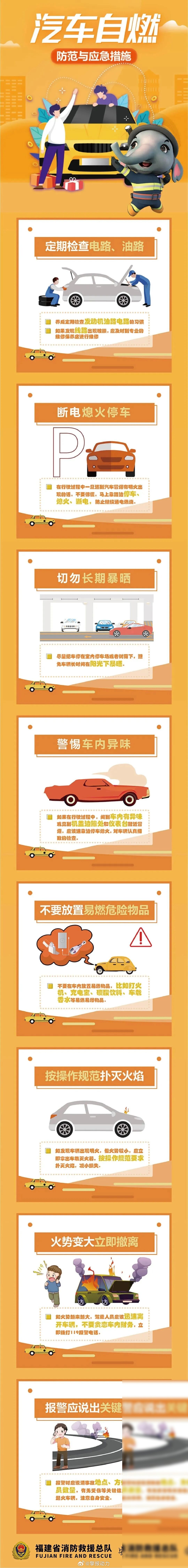 夏天一到，汽车自燃的新闻就没断过。前两天莆田消防又发了提醒，说司机要定期保养，别