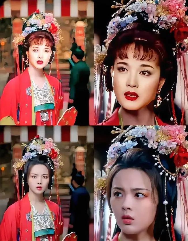 刘晓庆居然可以吊打顶流小花！
第一眼： 刘晓庆这个头饰好精致啊，杨超越这个看起来