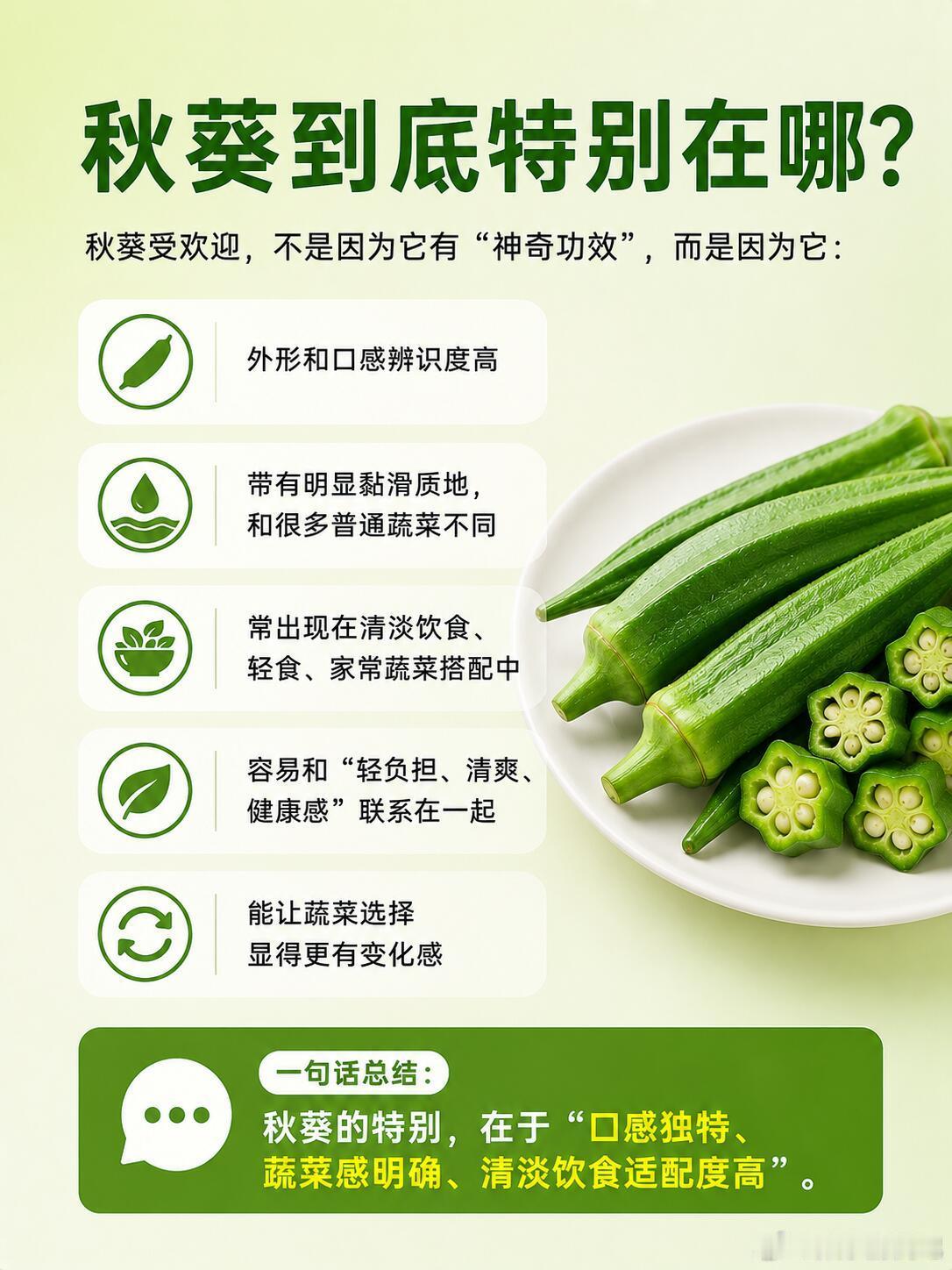 超级食物——秋葵｜清爽黏润，营养密度不错很多人第一次吃秋葵，最深的印象往往不是味