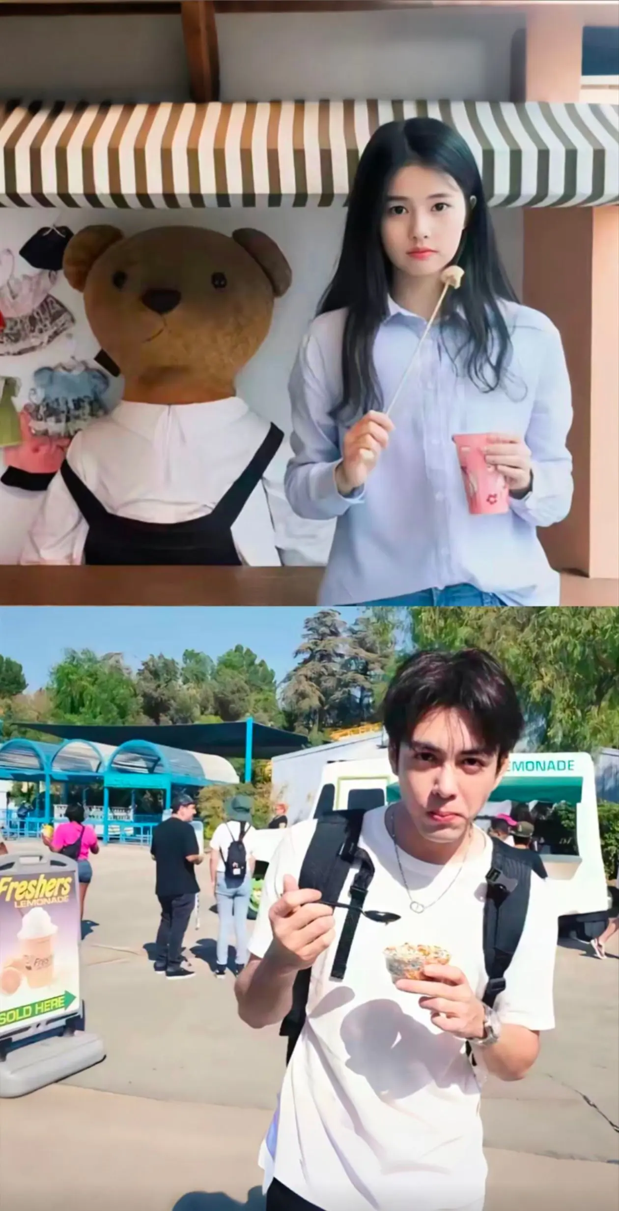 白圆圆&大眼仔。白鹿名曾妍顺