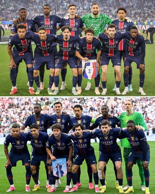 一年后，PSG 又在踢另一场欧冠决赛，首发 10 名球员除了门将还是那 10 个