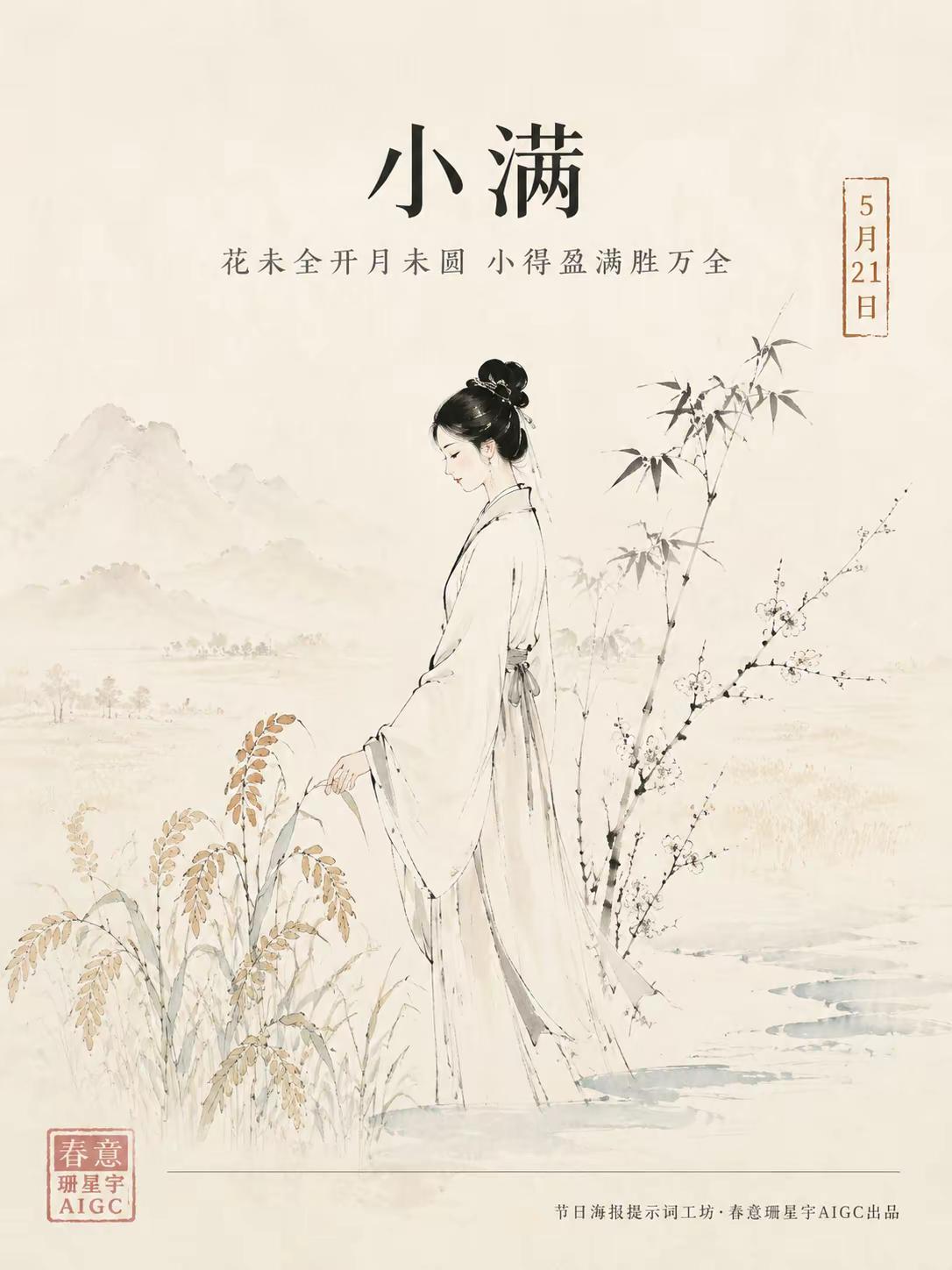 停一下，今天小满，这条祝福就是发给你的！。麦子将满未满，日子不紧不慢🌾别总想着