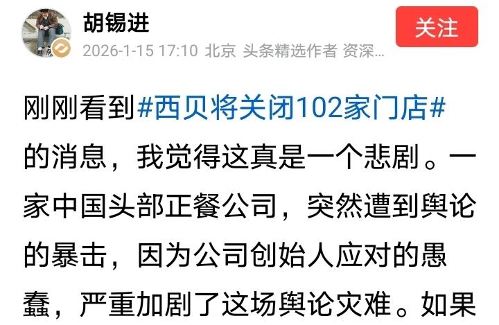 不为权益受到损害的消费者发声，反而为加害者叫屈，胡锡进这是演都不演了吗？