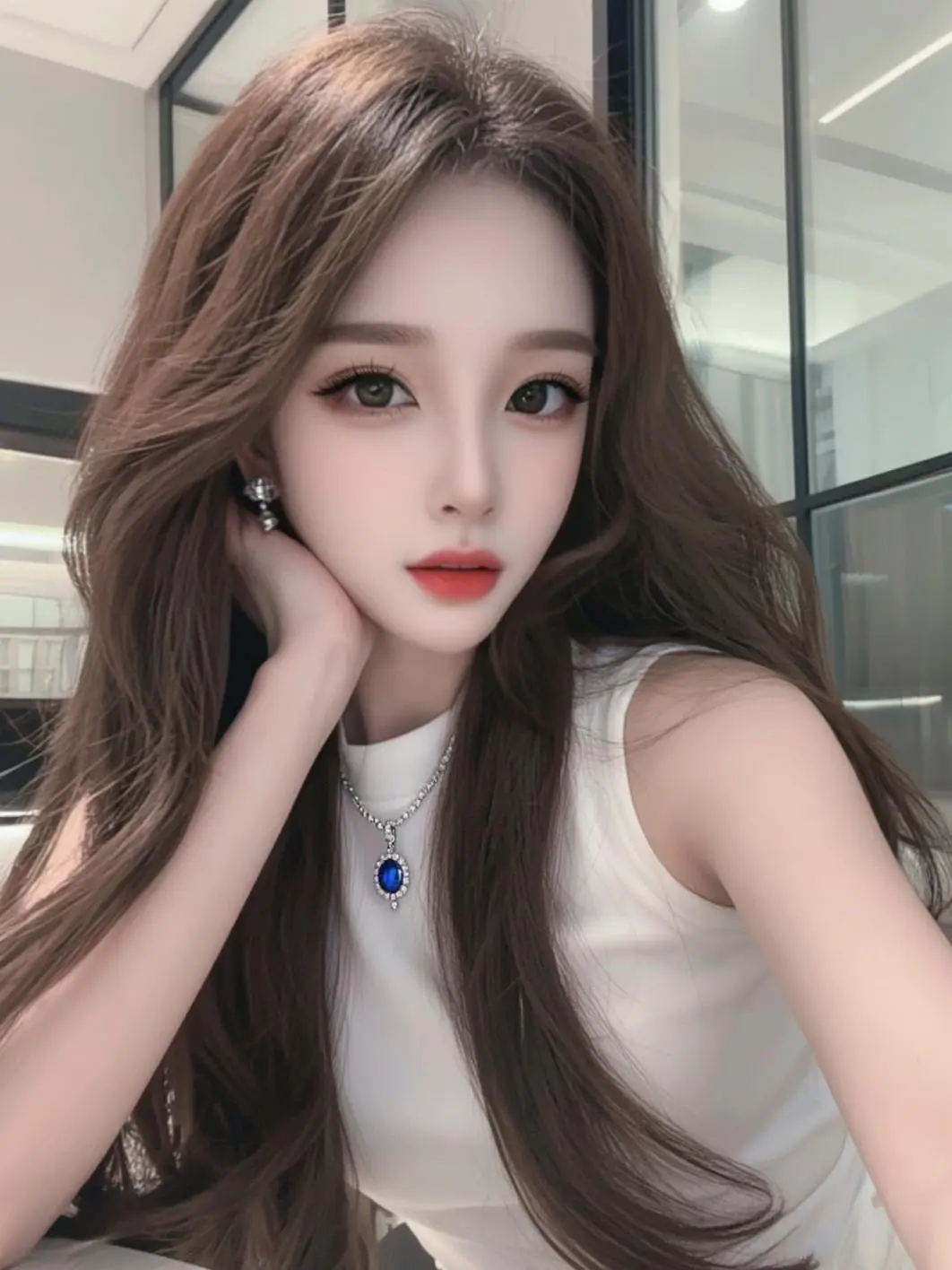 建模感拉满的妆容教程 女生学化妆优势 ai浅金系写真教程 清纯妆容 ai建模妆