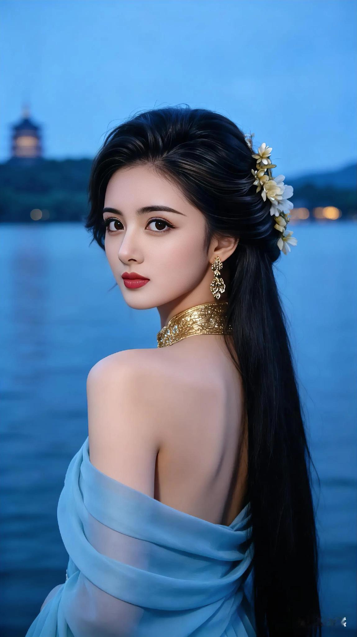 你像从水墨画里走出来的人，眉眼间藏着江南的烟雨，一颦一笑都透着说不出的温婉雅致。