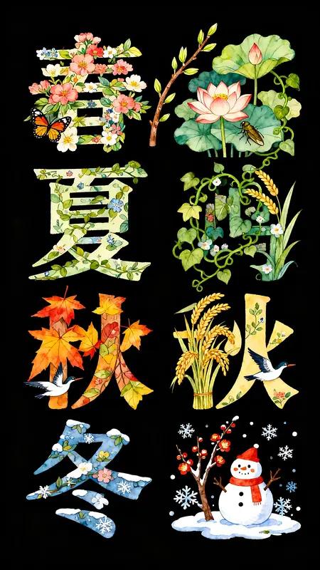 上联：四季轮回天不老，诚邀下联暑去寒来四季轮。