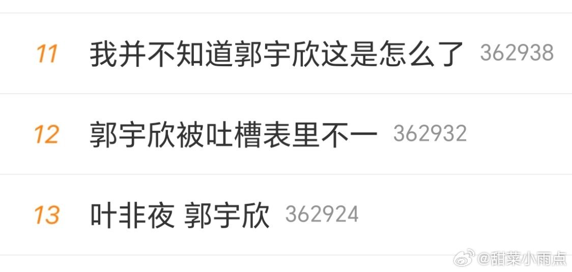 周也🆚郭宇欣  别的都不用看了，看热搜词条就知道什么叫口碑周也圈内圈外路人缘好