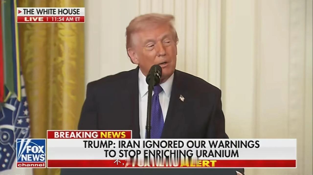 美国消费者新闻与商业频道（CNBC）在对懂王进行电话采访，讨论结束与伊朗的谈判。