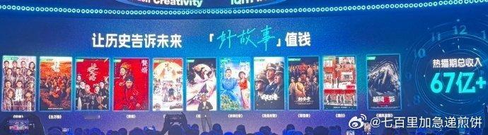 爱奇艺公布热度历史前十的剧集和电影剧集：狂飙、生万物、延禧攻略、赘婿、逐玉、苍兰