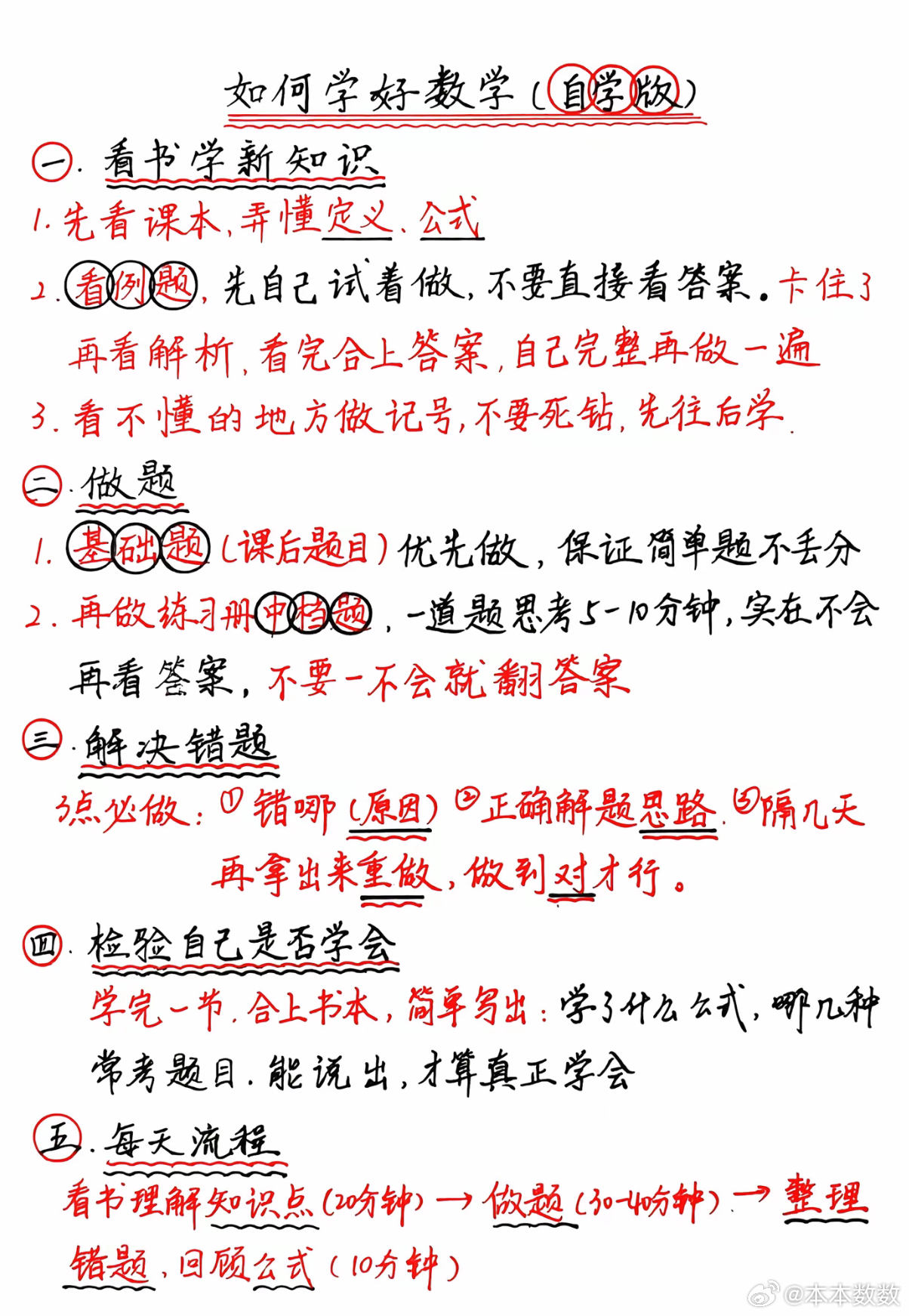 如何学好数学(自学版) ​​​